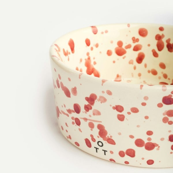 Hot Pottery Pet Bowl Cranberry