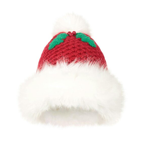 Mountain Warehouse Womens Mrs Claus Pom Pom Christmas Beanie - Red - One Size - Red - 100% Mixed