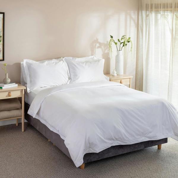 White 400 Thread Count Egyptian Cotton Fitted Sheet Multipacks detail view | Soak and Sleep