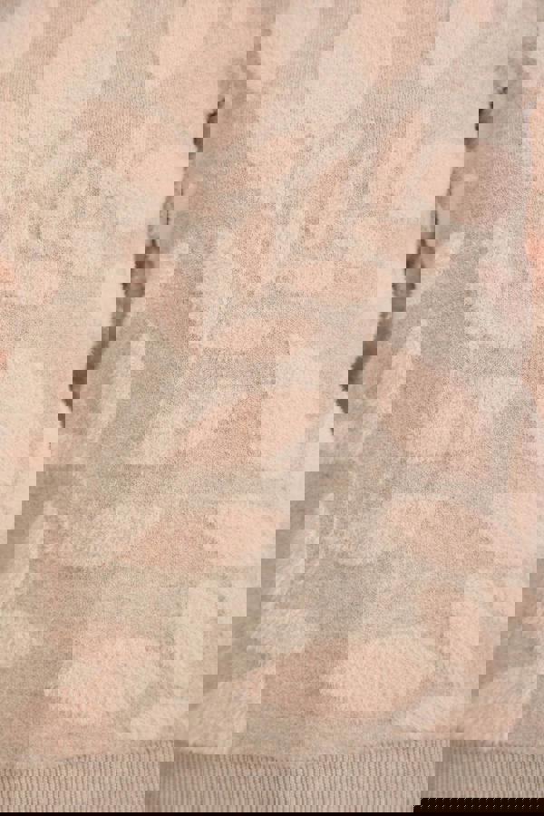 Mudflower Leaf Print Fluffy Yarn Jumper