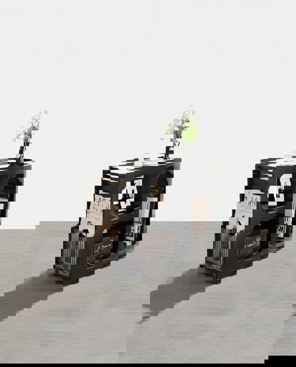 Thaddeus Trolley Style Side Table, Wood-Weilai Concept