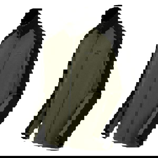 Regatta Great Outdoors Mens Hedman II Two Tone Full Zip Fleece Jacket - Olive Night/Black - 