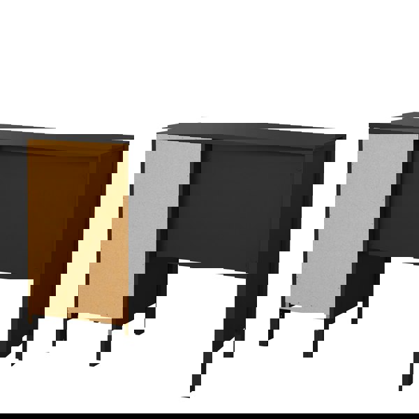 Furniture To Go Barcelona Desk 3 drawers Matt Black