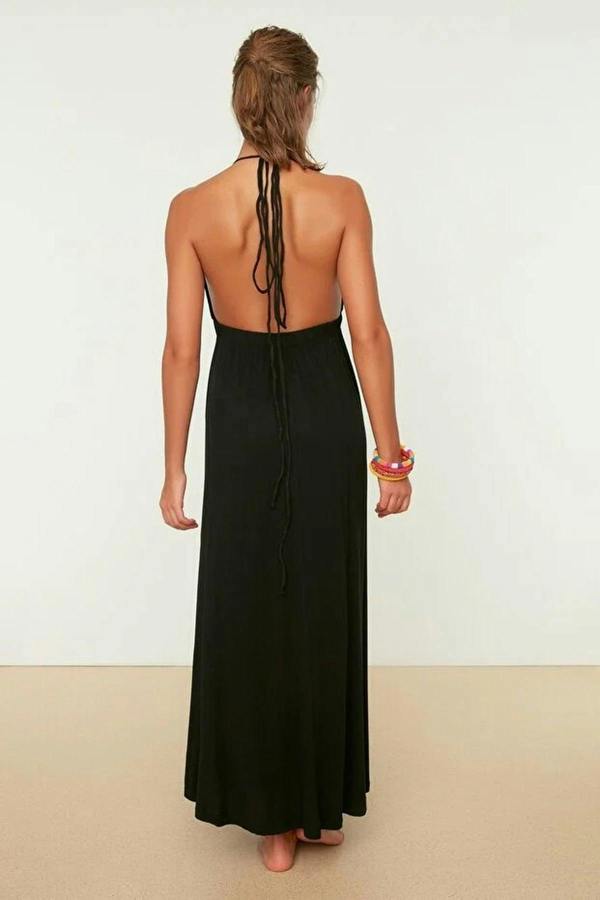 WOVCOR Knitted Maxi Beach Dress with Slit