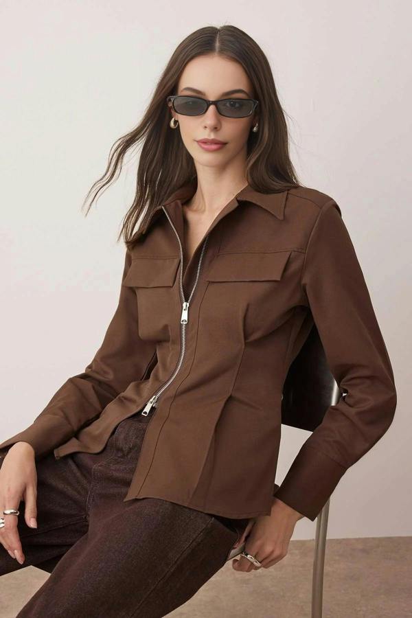 WOVCOR Zipper Detailed Shirt