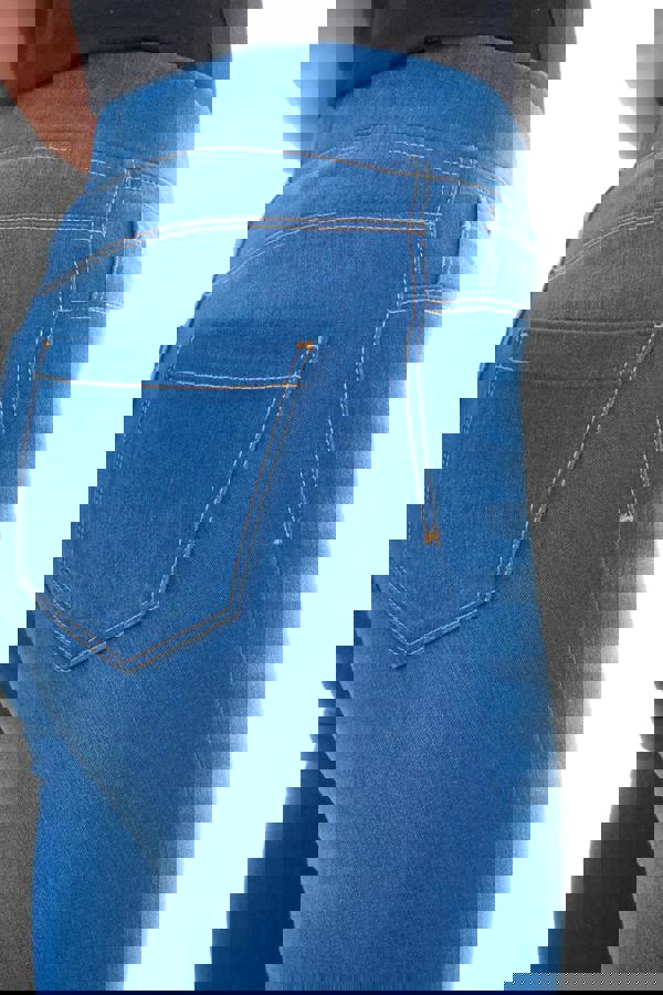 Smart Living Women's Stylish Skinny Fit Denim Jeggings with Pockets - Trendy & Comfy - BROMO BLUE