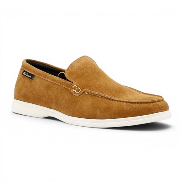 Ben Sherman Men's Tan Suede Leather Loafer Shoes - Amarillo