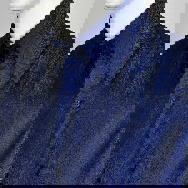 Kensington Paisley Jacquard Shirt – Navy Blue