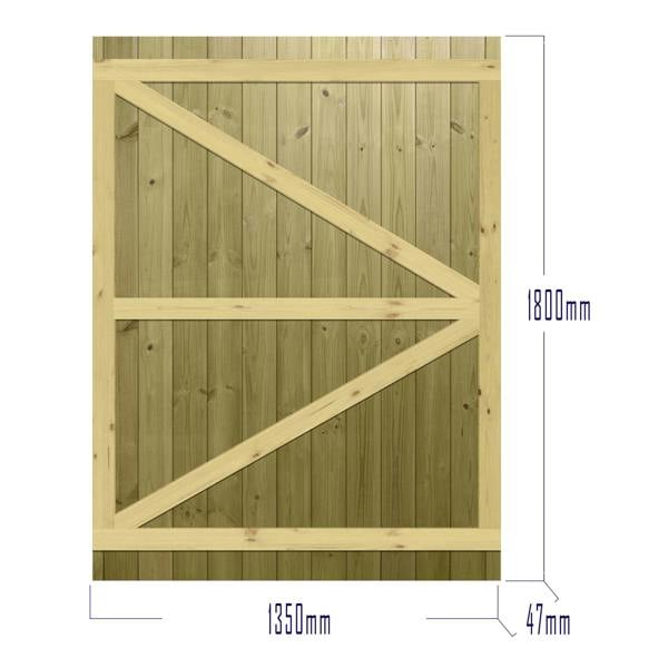 [rackhams variation] gate tongue & groove fully framed flat top [h.1800 x w.options] 9