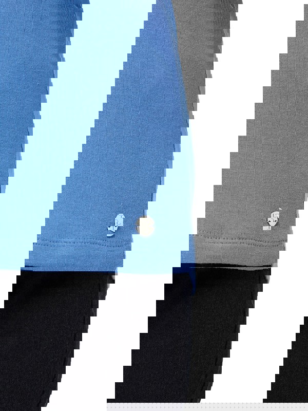 PennyPlain High Back V-neck Top - Light Ultramarine