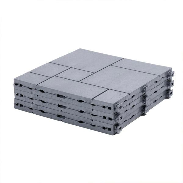 pack of mosaic light grey decking tiles