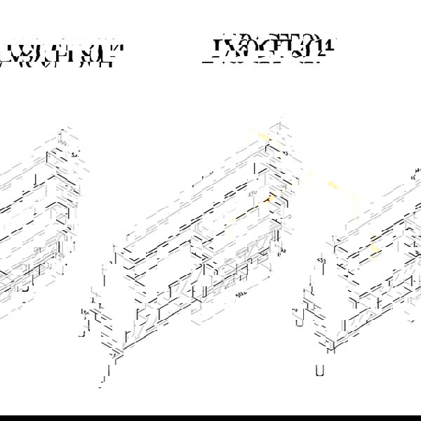 Kudlhome LV80, Coffee Table, Light Oak