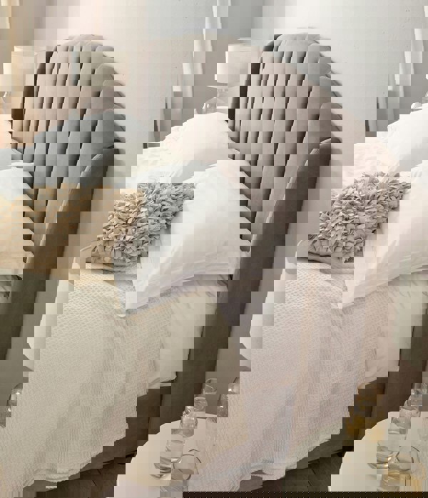 DS Living Aurelia Winged Grey Upholstered Ottoman Bed Frame