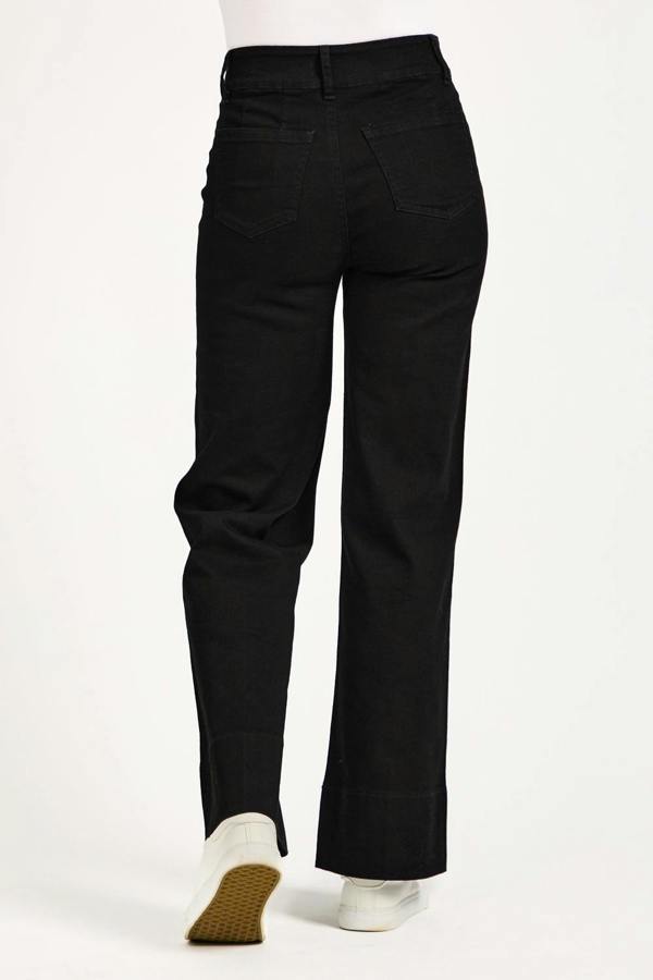 Mudflower Denim Wash Wide Leg Jeans