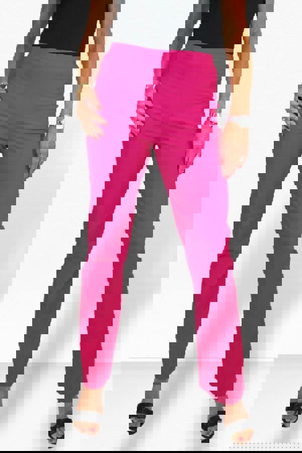 Paulo Due Women's Pull On Stretch Straight Leg Trousers