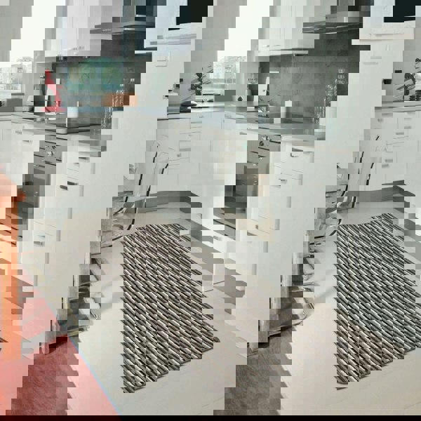 Washable Designer Mats Stripe Design in Different Colors