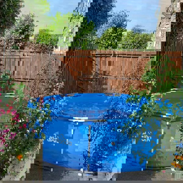 12ft Steel Frame Garden Swimming Pool & Filter Pump - 76cm Deep Kids Paddling - LoopsDirect