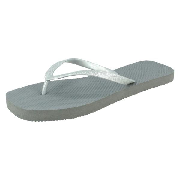 Spot On Ladies Spot On Squared Toe Flip Flops F00389