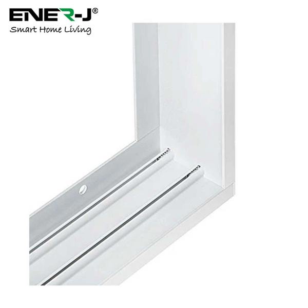 ENER-J LED Panel Foldable Screwless Surface Mounting Frame Box Kit for 60x60 Ceiling Panel, White Body