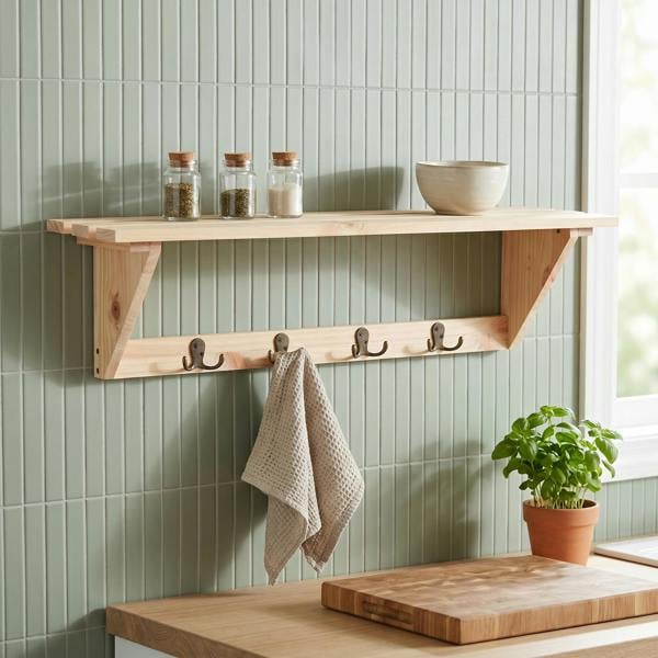 Core Products Hat & Coat Shelf Kit, Pre-Sanded Pine