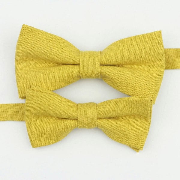 Mr Townsend Suits Mr and Master Linen Bow Tie Sets
