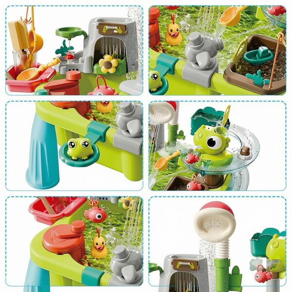 deAO Toys deAO Dinosaur Sand & Water Table Sink Green