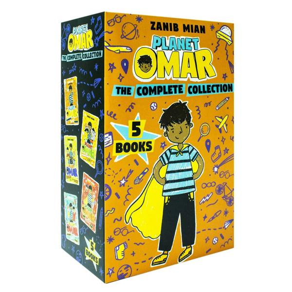 Planet Omar 5 Books Collection Set by Zanib Mian – Accidental Trouble Magnet, Unexpected Super Spy & Fun Adventure Stories for Kids