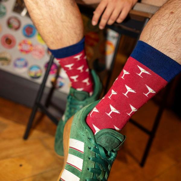 Swole PandaSocks SingleMartini Bamboo Socks, RedBoxers & Briefs