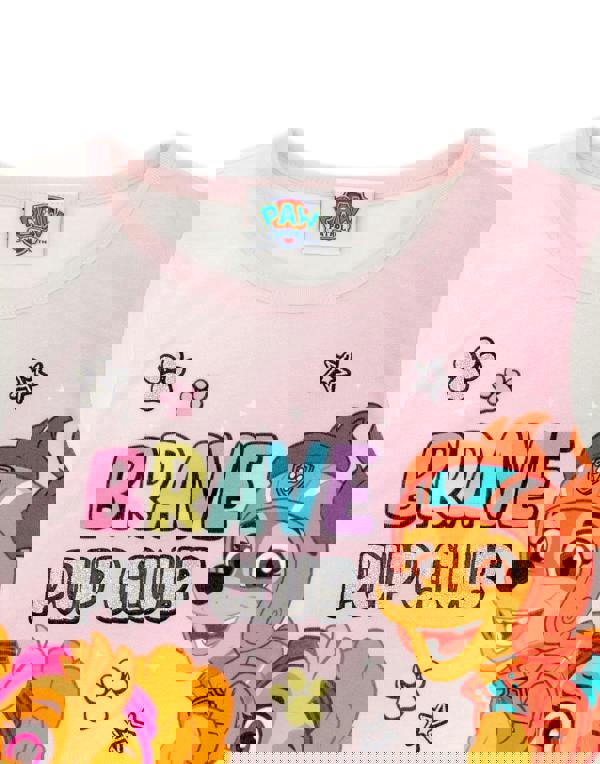 Paw Patrol Girls Pink Front Print & Bottom AOP Short Sleeve Short Leg Pyjama Set