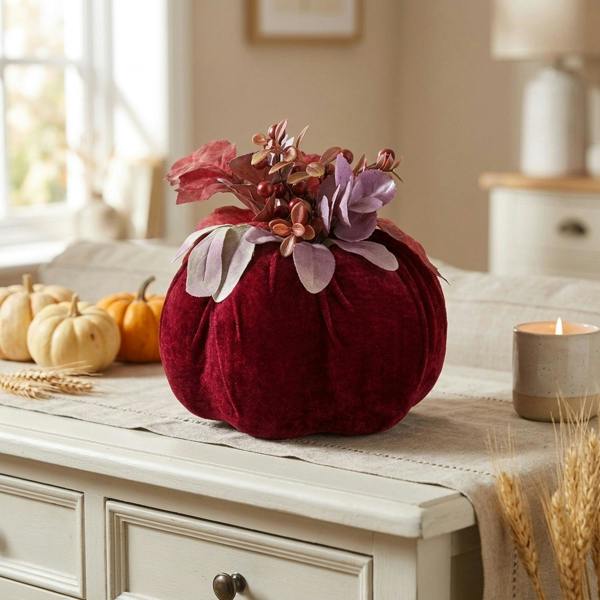 Garden Greatness Deep Red Decorative Foliage Pumpkin