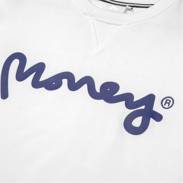 Money Unisex Adult Ape Knitted Logo Long-Sleeved Sweatshirt - White - 