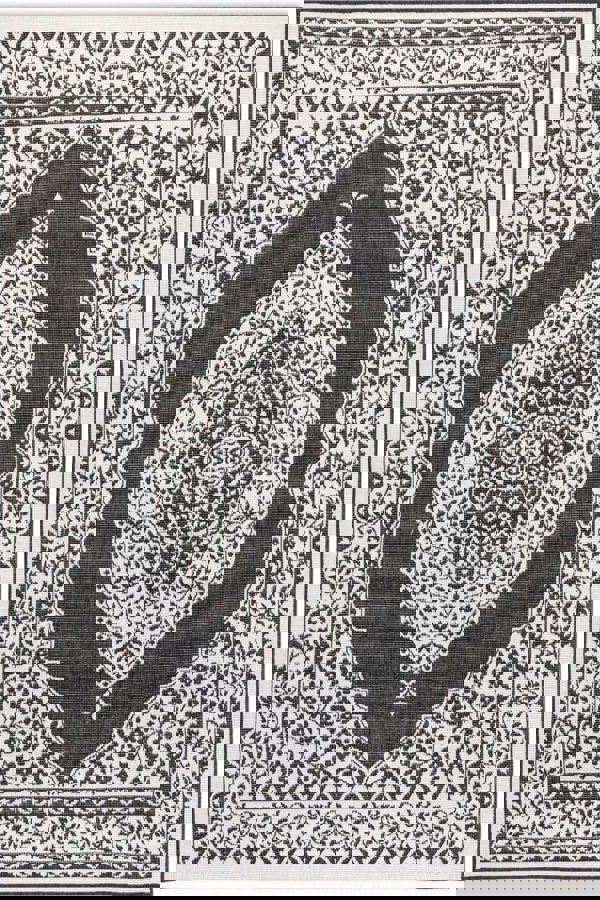 Meekly Indoor & Outdoor Reversible Black Rug