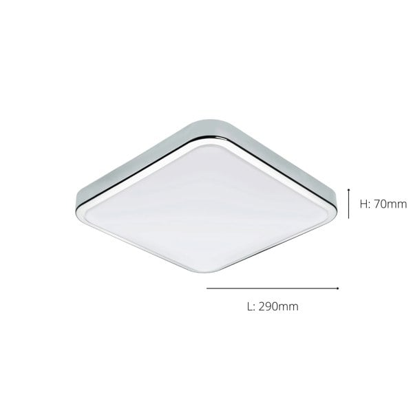 EGLO Manilva 1 LED White/Chrome Square Wall Light