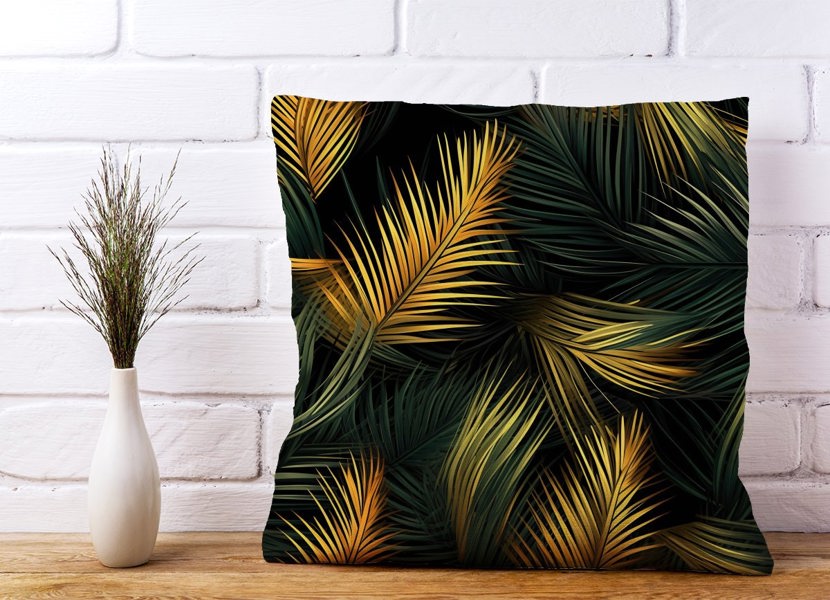 Warren Reed Golden Palm Leaves Cushions