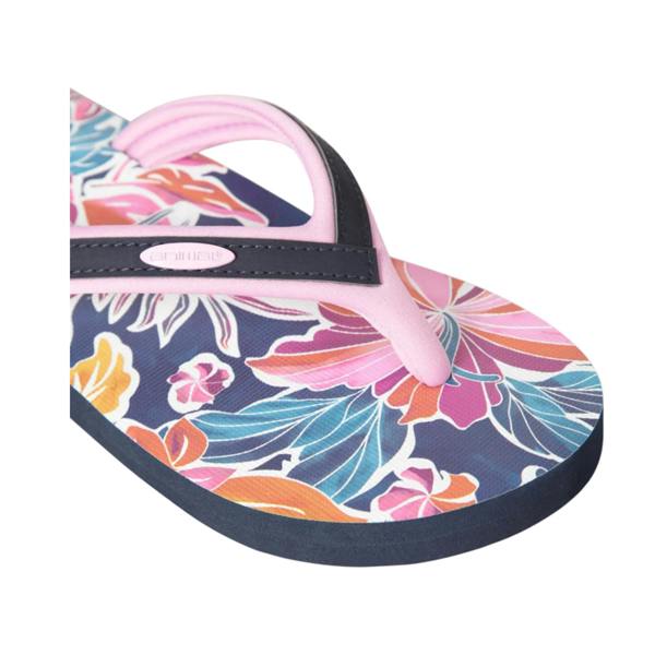 Animal Womens/Ladies Swish Flowers Flip Flops - Dusky Purple - 