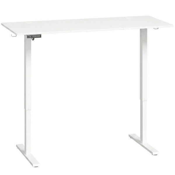 Standing Desk Memory Control Height Adjustable Desk 2 Cable Holes LED Display Sit Stand Desk White
