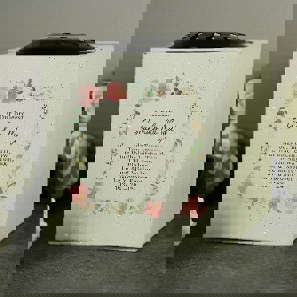 Personalised Memento Company Personalised Floral Memorial Vase