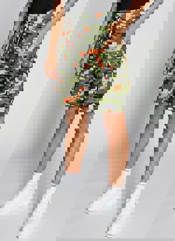 Beat Boyz Club Obtain Combat Shorts - Orange Pop Camo