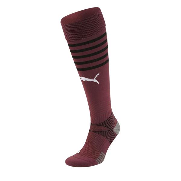 Puma Childrens/Kids Hooped Football Socks - Grape Wine - 