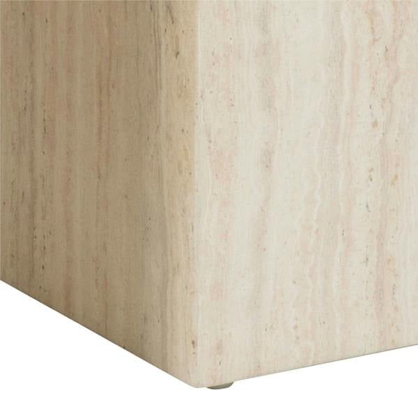 Wyld Haus Set of 2 Munkebo Light Travertine Marble Square Coffee Tables Light