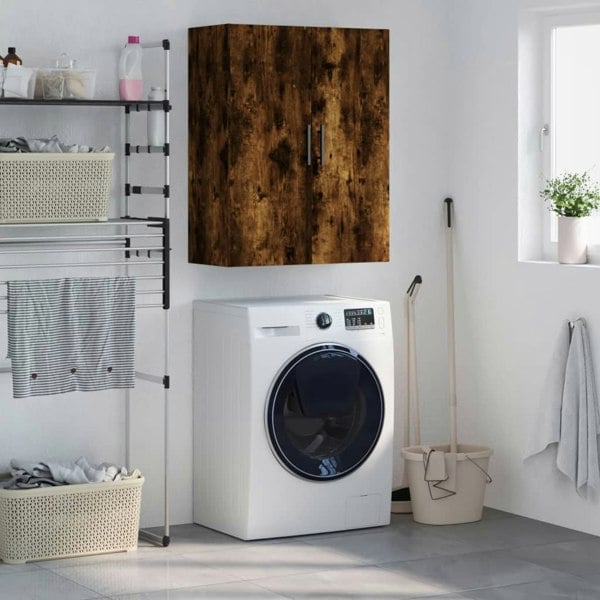 Berkfield Wall Mounted Cabinet Smoked Oak 69.5x34x90 cm