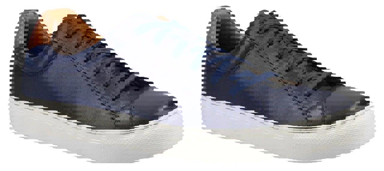 Hush Puppies Colton Mens Lace Up Casual Smart Leather Trainers