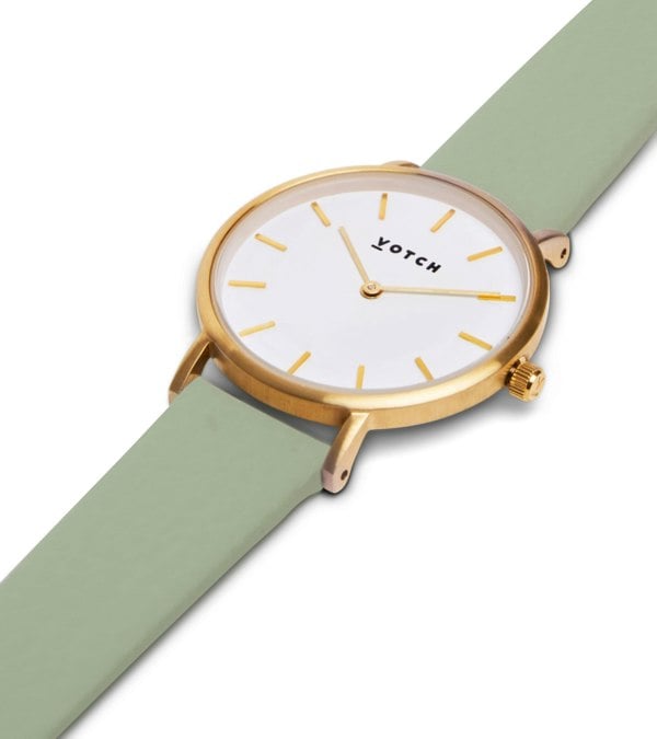 Votch Gold & Sage Watch | Petite