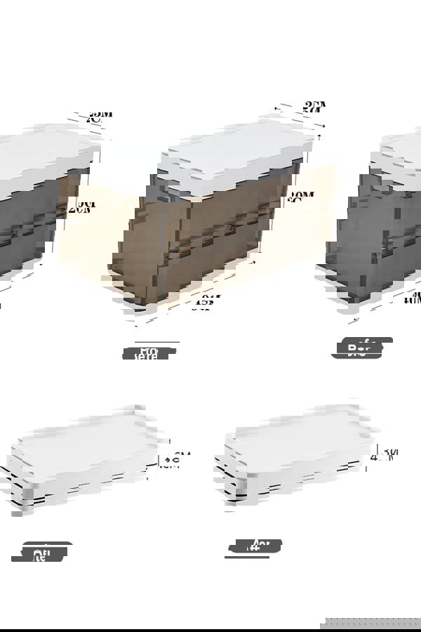 Living and Home 7 Dividers Folding Clothes Organiser Wardrobe Drawer Storage Box with Lid