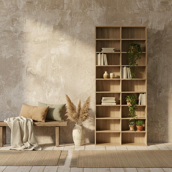 Wyld Haus Karave Wood Natural Finish Tall Media Storage Tower With 640 Disc Capacity