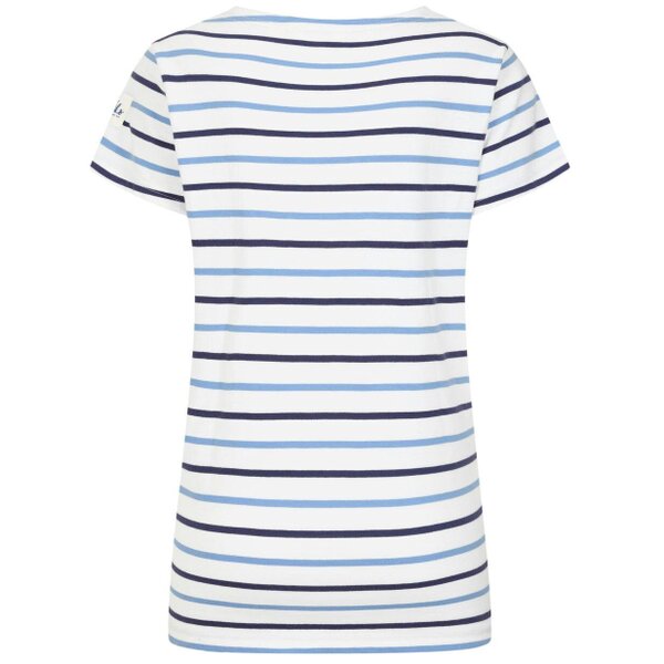 Lazy Jacks LJ8 - Ladies Short Sleeve Striped Breton Top - Blue