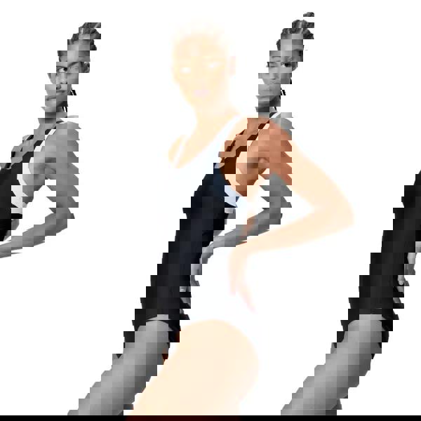 Speedo Colourblock Racerback Swimsuit - Black/White