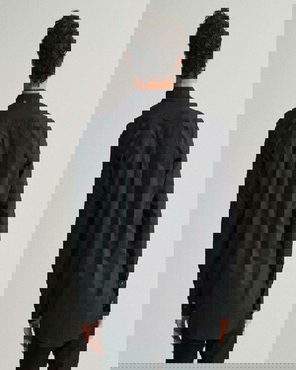 GANT Mens Regular Fit Long Sleeve Poplin Shirt - 5 Black