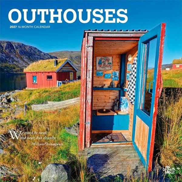Outhouses Calendar 2027, Wall Calendars, Month To View, Humour, Gift