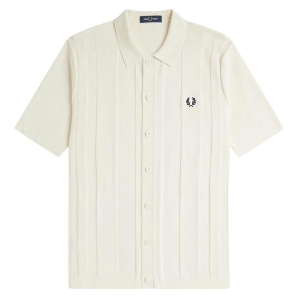 Fred Perry Button Through Short Sleeve Knitted Shirt